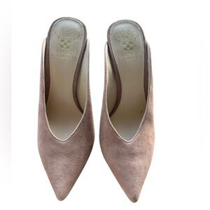 Vince Camuto Women's Beige Pointed-Toe Mules Sz 7
